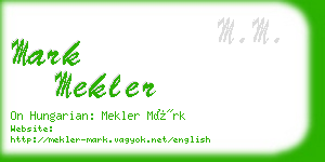 mark mekler business card